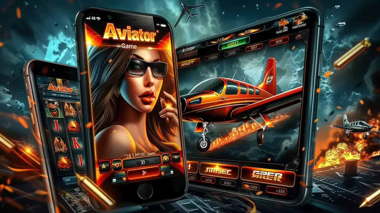 O popular jogo de apostas Aviator exibido em vários celulares e tablets, mostrando a interface emocionante e a ação de voo disponíveis para jogar agora no 888rrr.